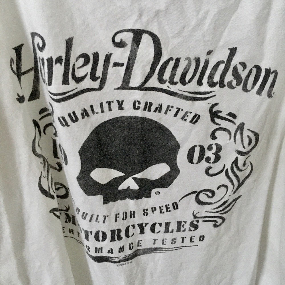 Harley-Davidson Cream Skull Graphic Tank Top - Picture 2 of 6